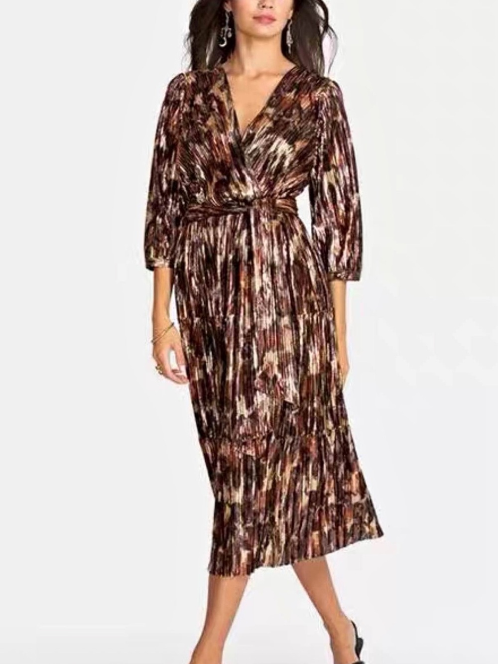 NWOT Johnny Was Jade Tina Wrap Midi Dress • LG